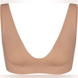 Skims Women's Bonded Corset Plunge Bralette in Sienna. XXS, NWT!